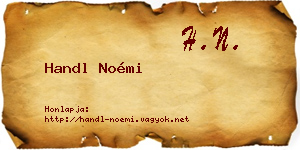 Handl Noémi névjegykártya